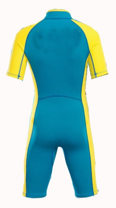 ADS005 manufacturing children's wetsuit style design one-piece wetsuit style 2MM custom-made short-sleeved wetsuit style wetsuit center side view